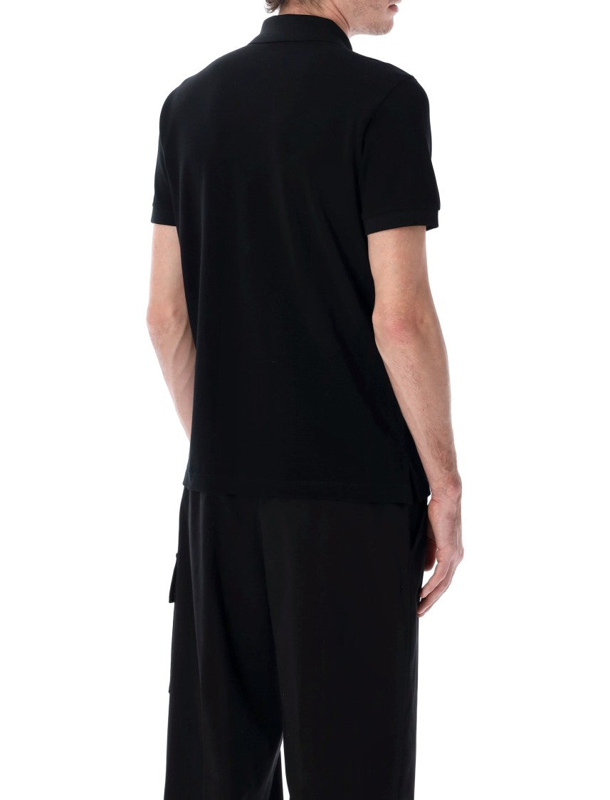 Fendi Ff Cotton Piqué Polo With Palladium-Finish Logo