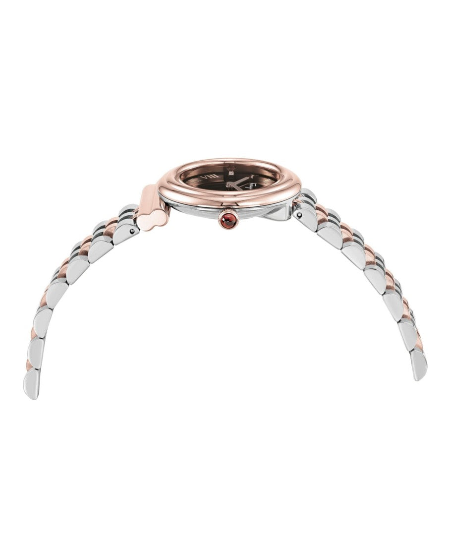Ferragamo Gancini Diamond Watch With Two-Tone Case