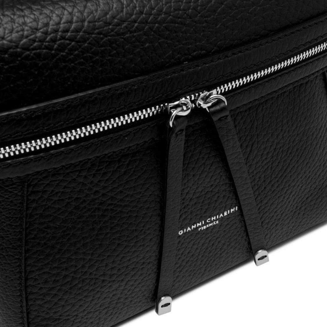 Gianni Chiarini Black Leather Shoulder Bag