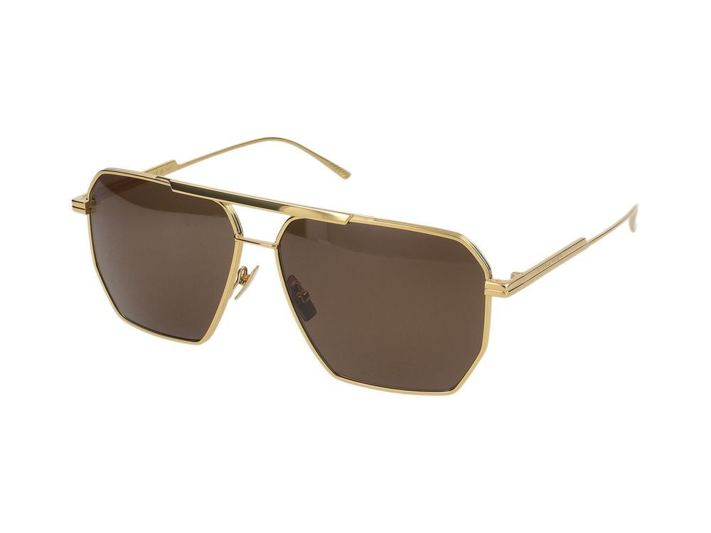 Bottega Veneta Gold Bv1012s Metal Geometric Sunglasses