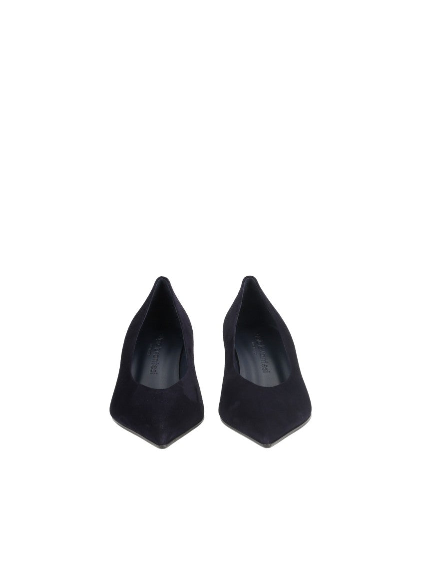 Sergio Levantesi Pacific Blue Beatrix67 Suede Kitten-Heel Pumps