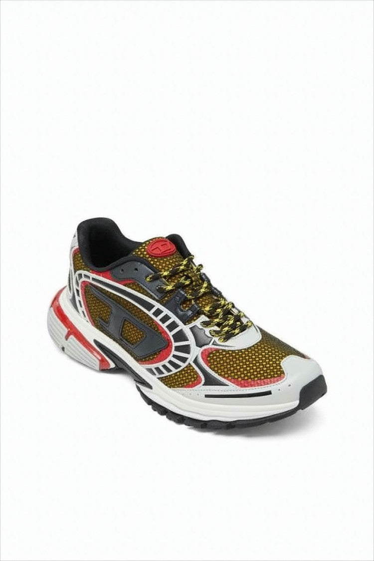 Diesel Dynamic Olive Green Sneakers With Bold Accents