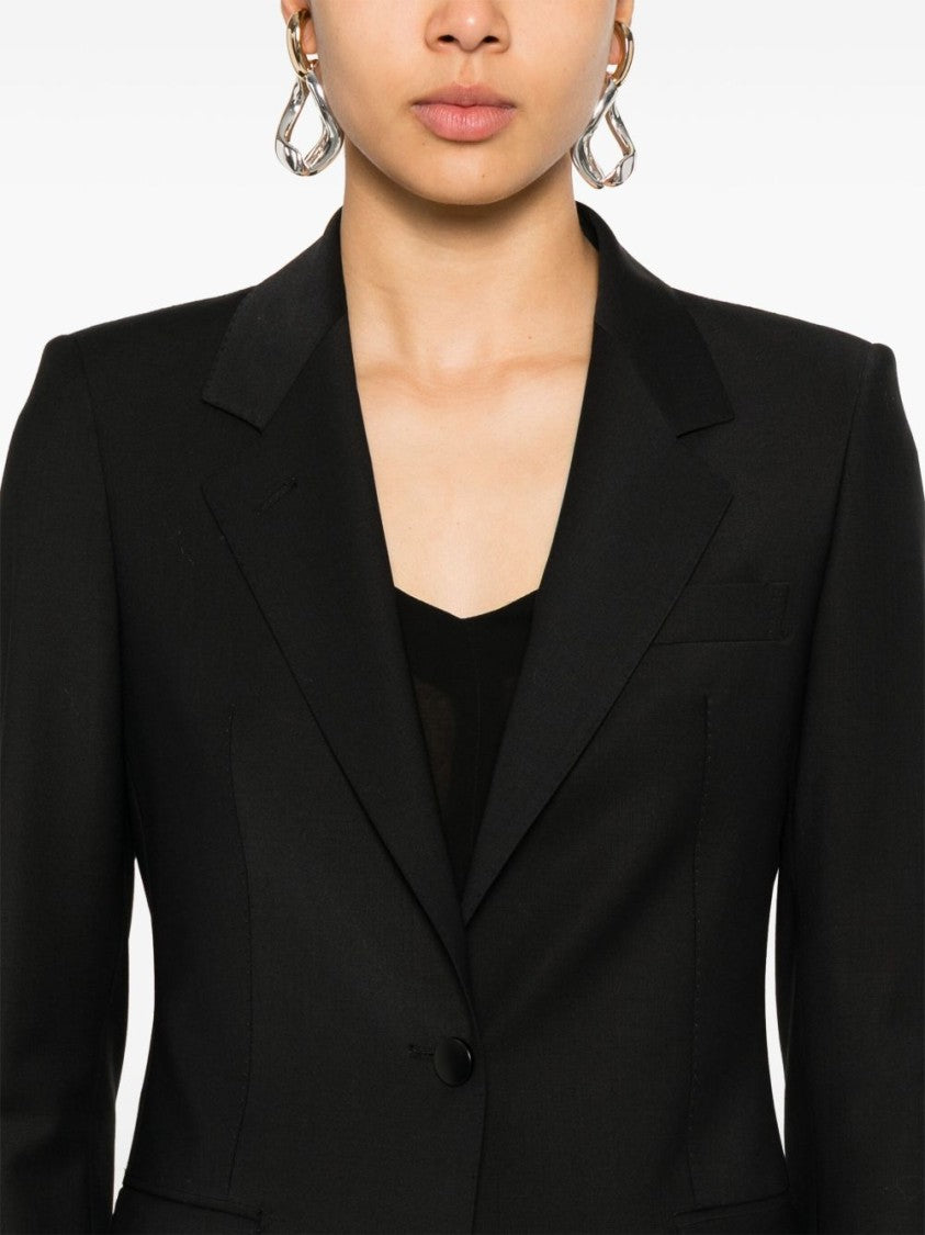 Tagliatore Tailored Black Jacket With Notched Lapel