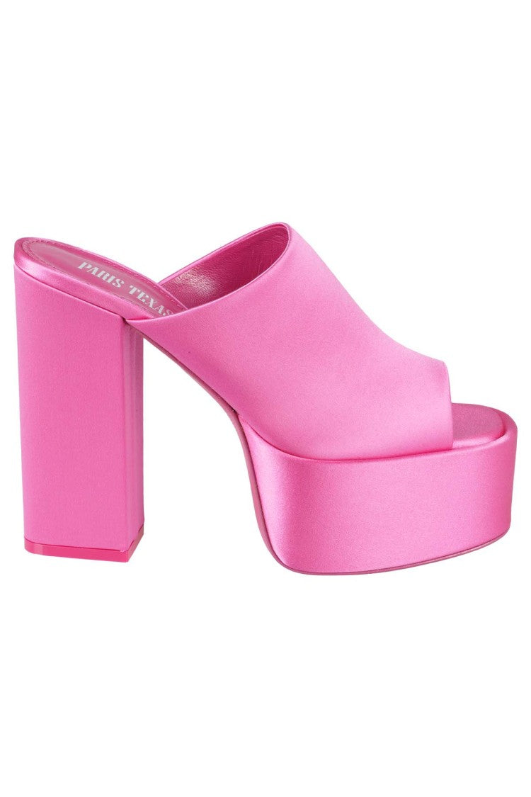 Paris Texas Fuchsia Leather Sasha Mule Sandal