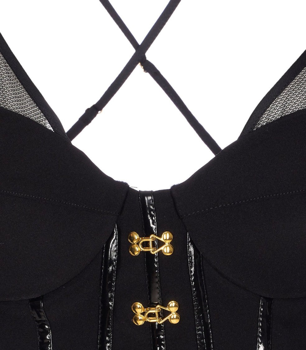 Elisabetta Franchi Classic Black Top With Flattering Silhouette