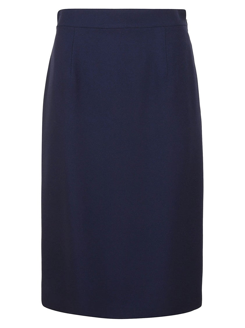 Alberta Ferretti Tailored Midi Skirt With Structured Silhouette