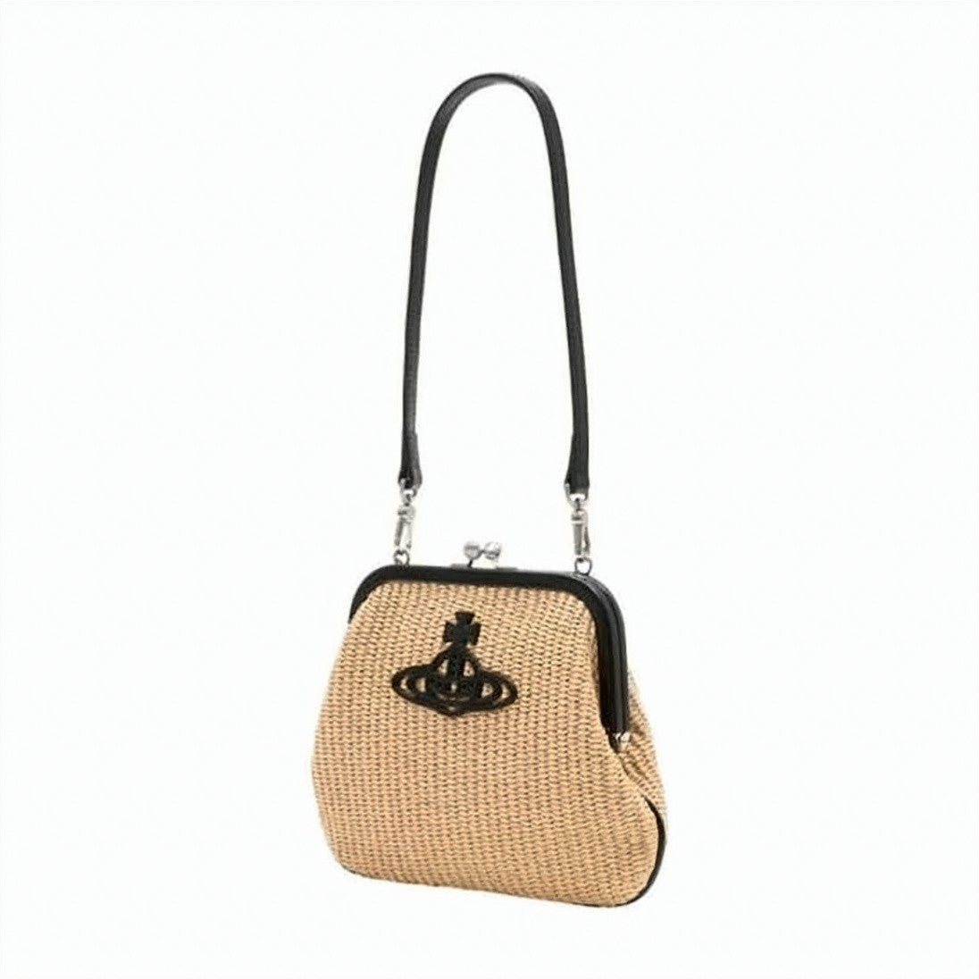 Vivienne Westwood Trapezoidal Woven Clutch With Detachable Strap