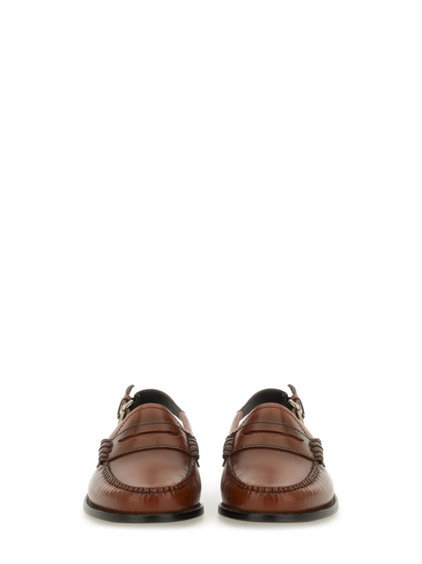 G.H. Bass Moccasin Weejun With Traditional Stitching And Low Heel