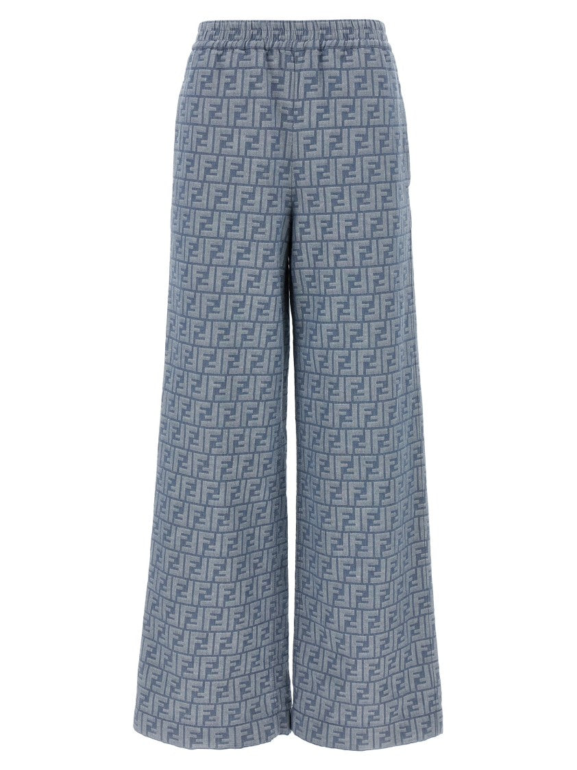 Fendi Ff Chambray Denim Pants