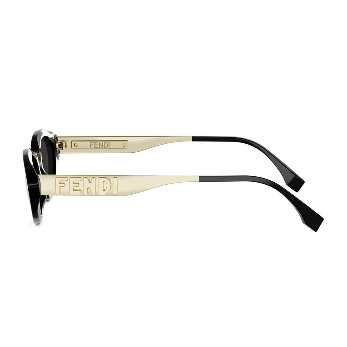 Fendi Black Fendigraphy Acetate Cat-Eye Sunglasses