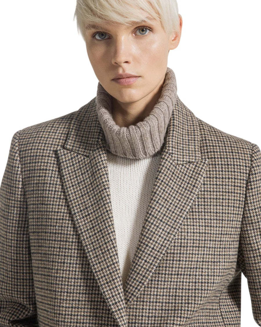 Seventy Single-Breasted Houndstooth Wool-Blend Blazer