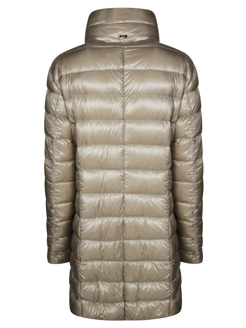 Herno Mid-Length Puffer Jacket With Tailored Fit And High Collar