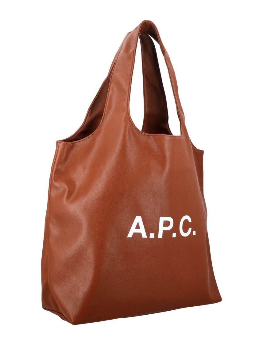 A.P.C. Ninon Spacious Brown Tote Bag