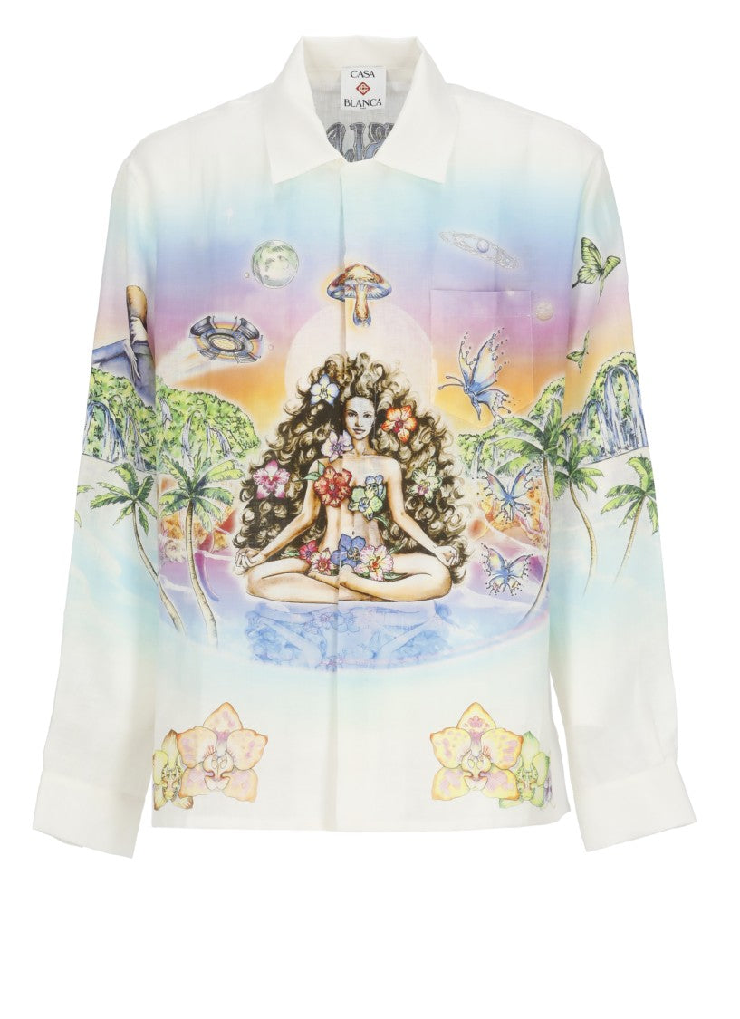 Casablanca Ivory Innersense Innocence Linen Shirt
