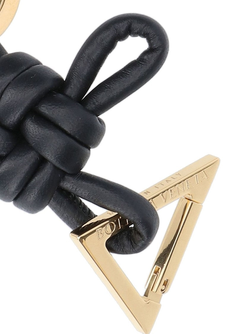 Bottega Veneta "Triangle" Keychain – Black