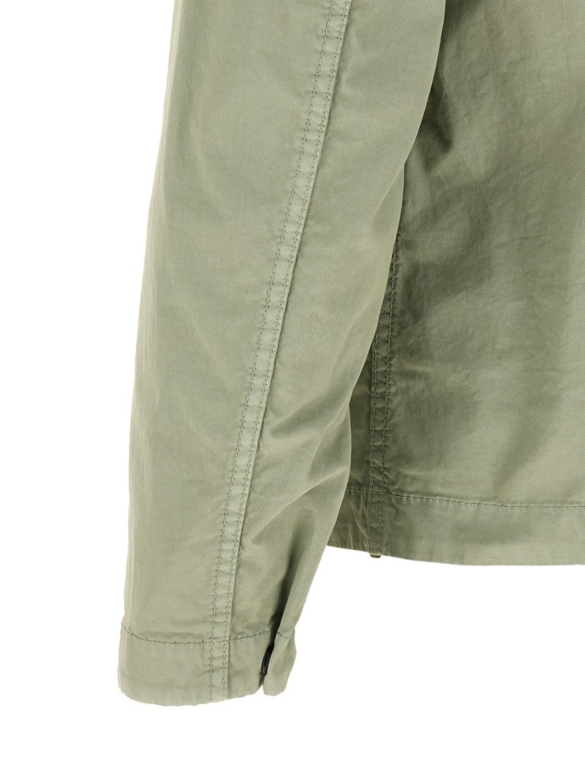 Stone Island Garment-Dyed Stretch Cotton Twill Overshirt