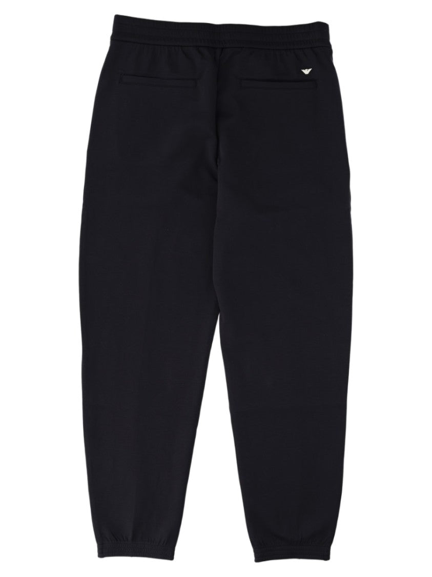 Emporio Armani Relaxed Fit Trousers With Tapered Legs And Logo Detail
