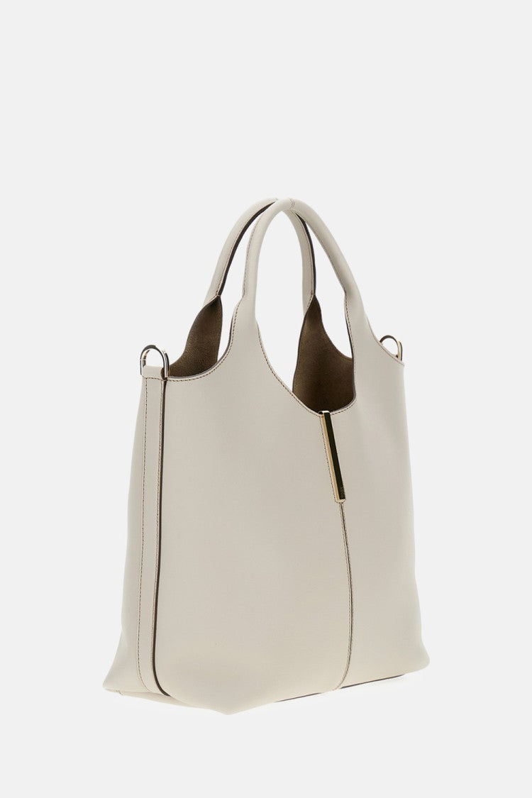 Tod's Minimalist White Handbag With Cut-Out Handle
