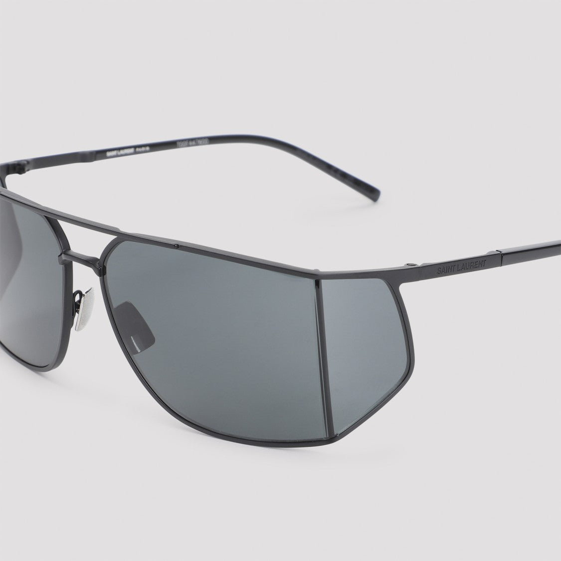 Saint Laurent Angular Sunglasses With Dark Grey Lenses