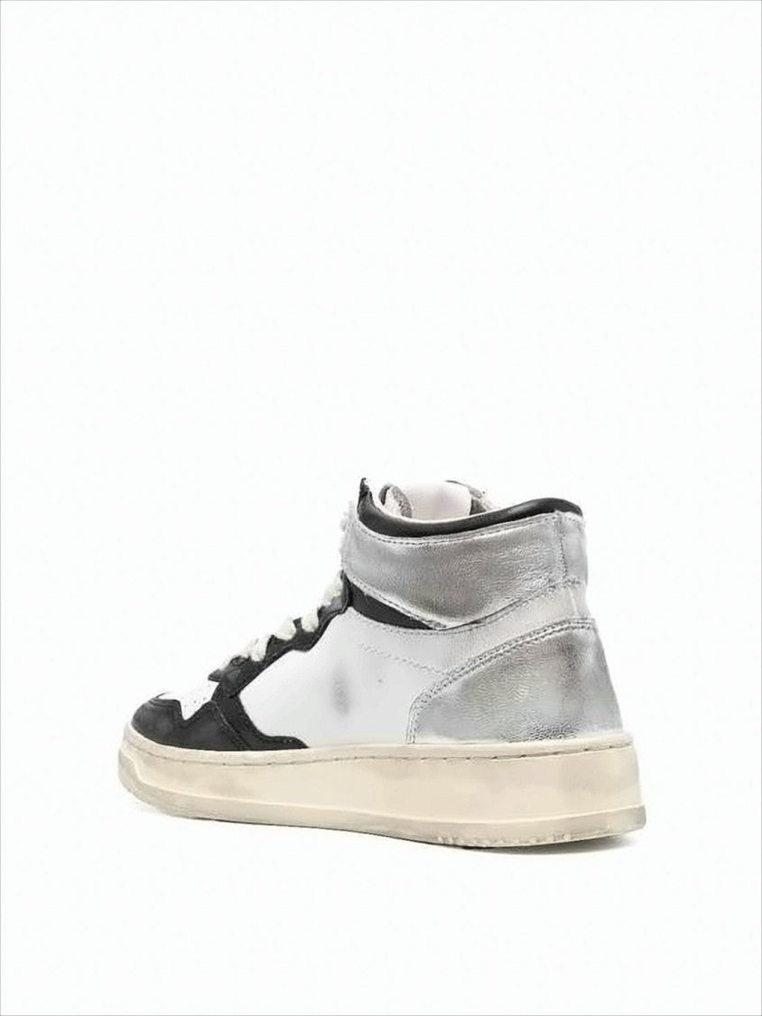Autry High-Top Sneakers With Metallic Cow Leather Accents