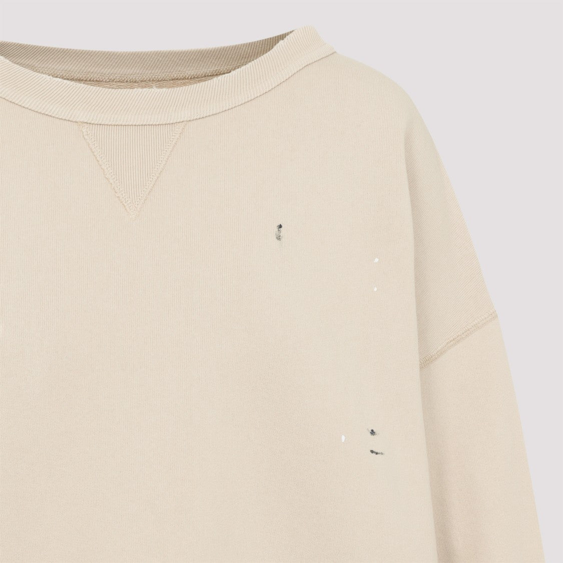 Maison Margiela Neutral Sweatshirt With Distressed Details