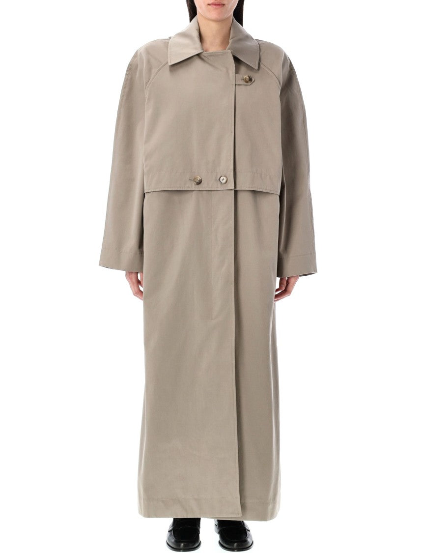 Remain Trench Coat With Cropped Overlay And Classic Collar
