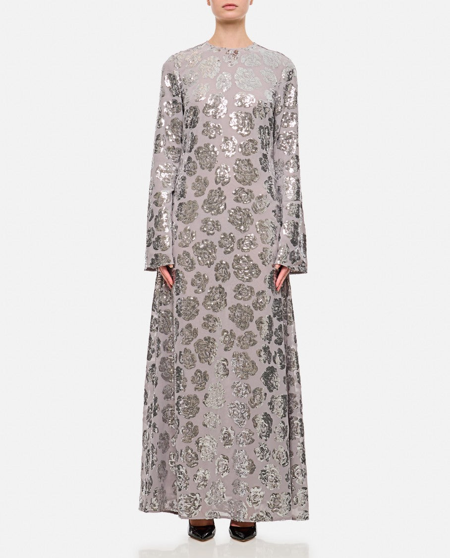 Rotate Sequin Chiffon Maxi Dress