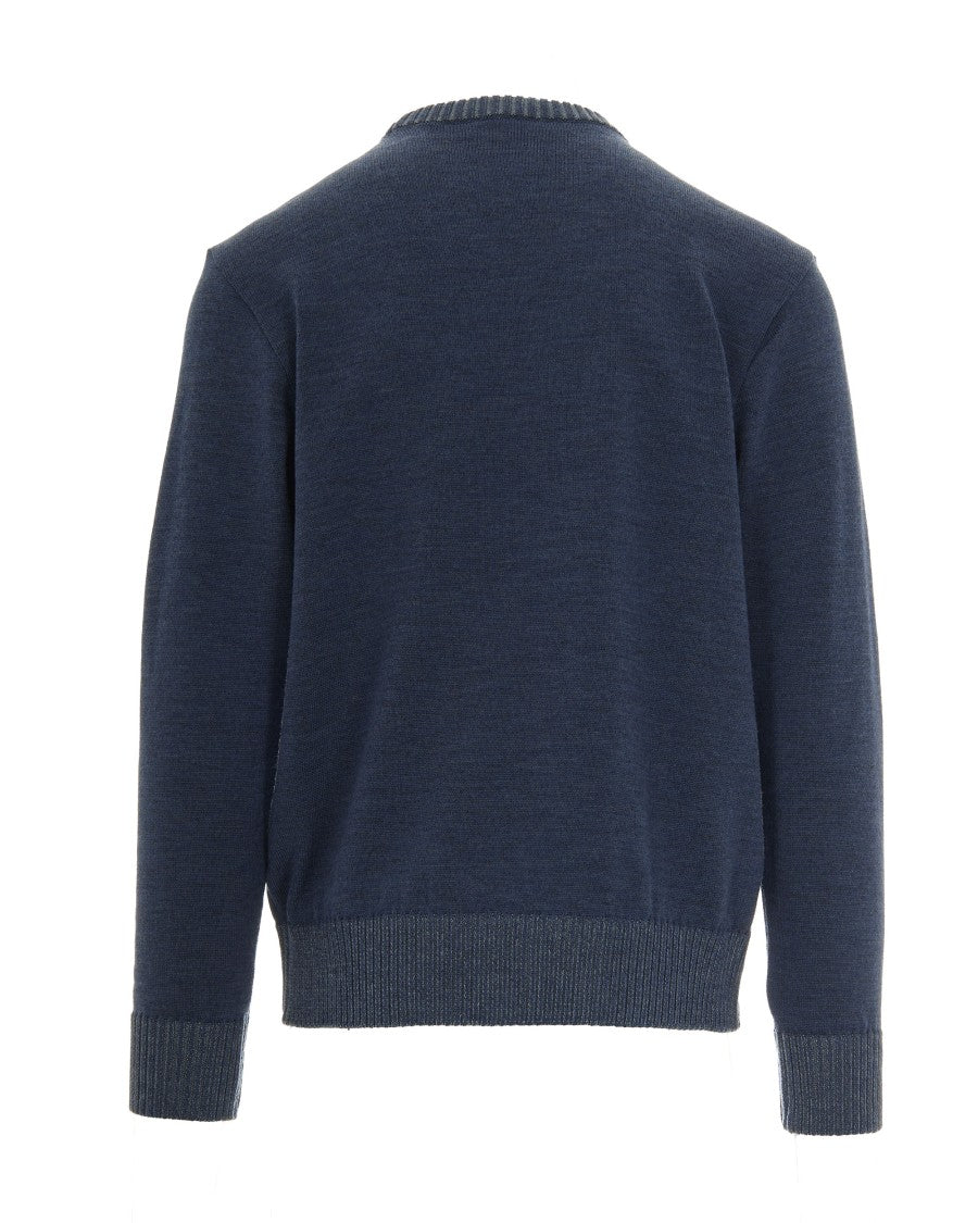Paul & Shark Blue Wool Sweater
