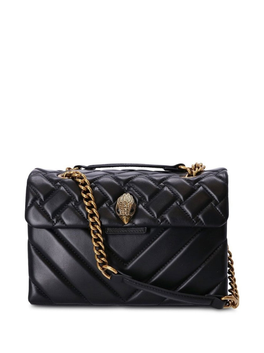 Kurt Geiger Quilted Calf Leather Shoulder Bag With Gold-Tone Clasp