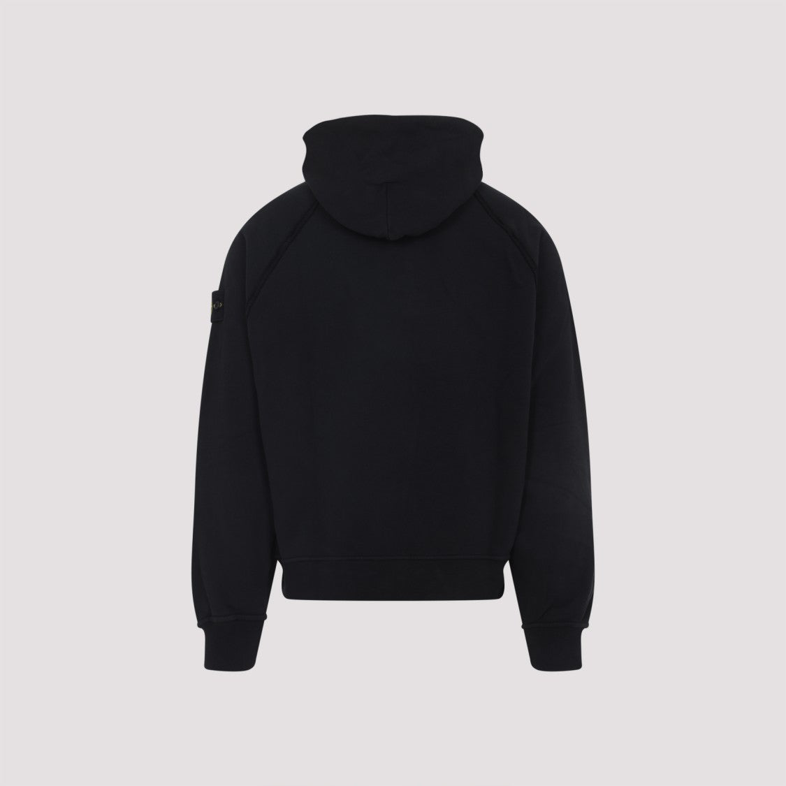 Stone Island Brushed Fleece Oversized Black Sweatshirt