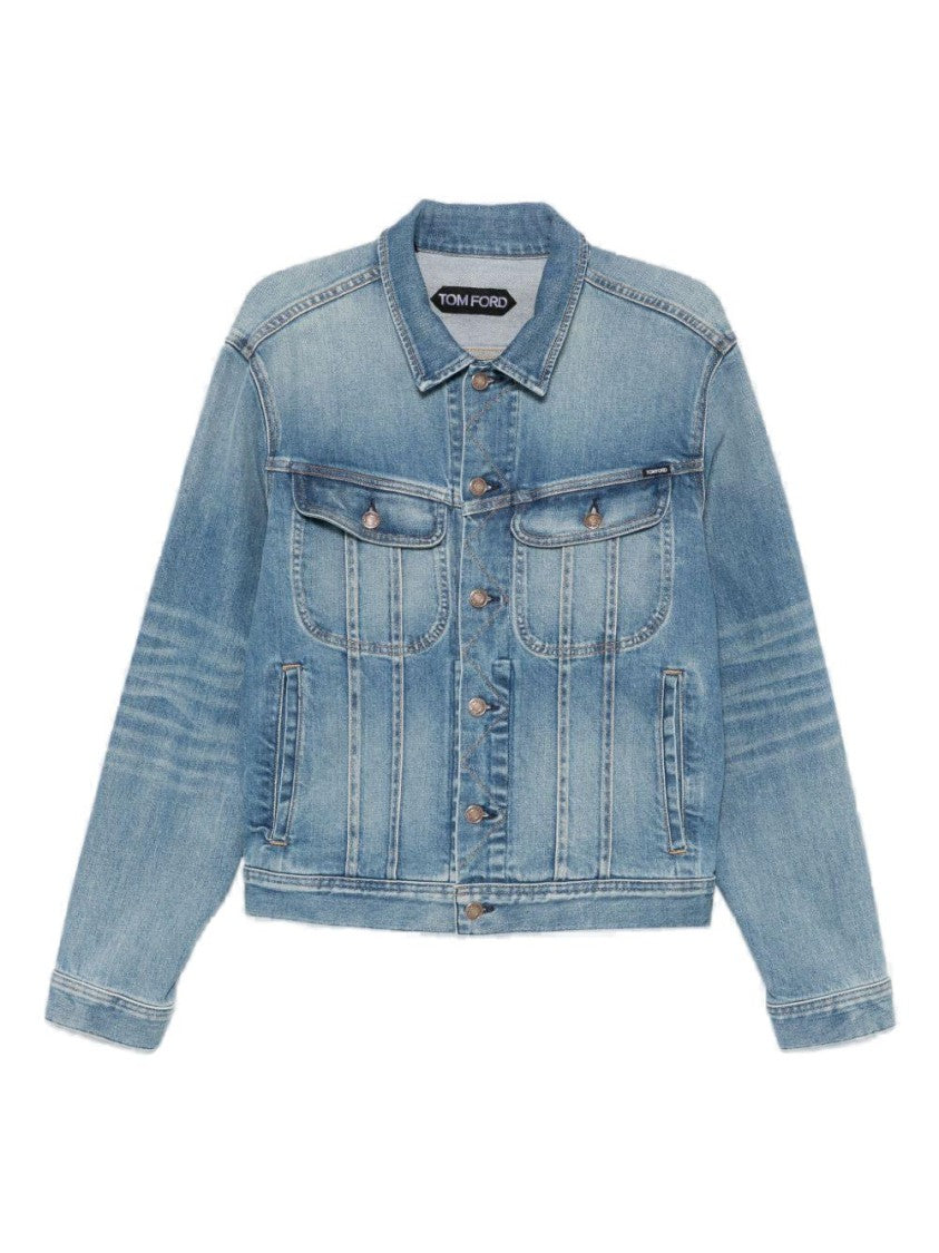 Tom Ford Classic Denim Jacket With Button-Up Front