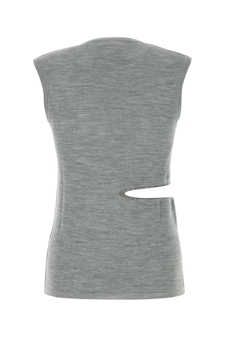 Fendi Grey Wool Blend Top