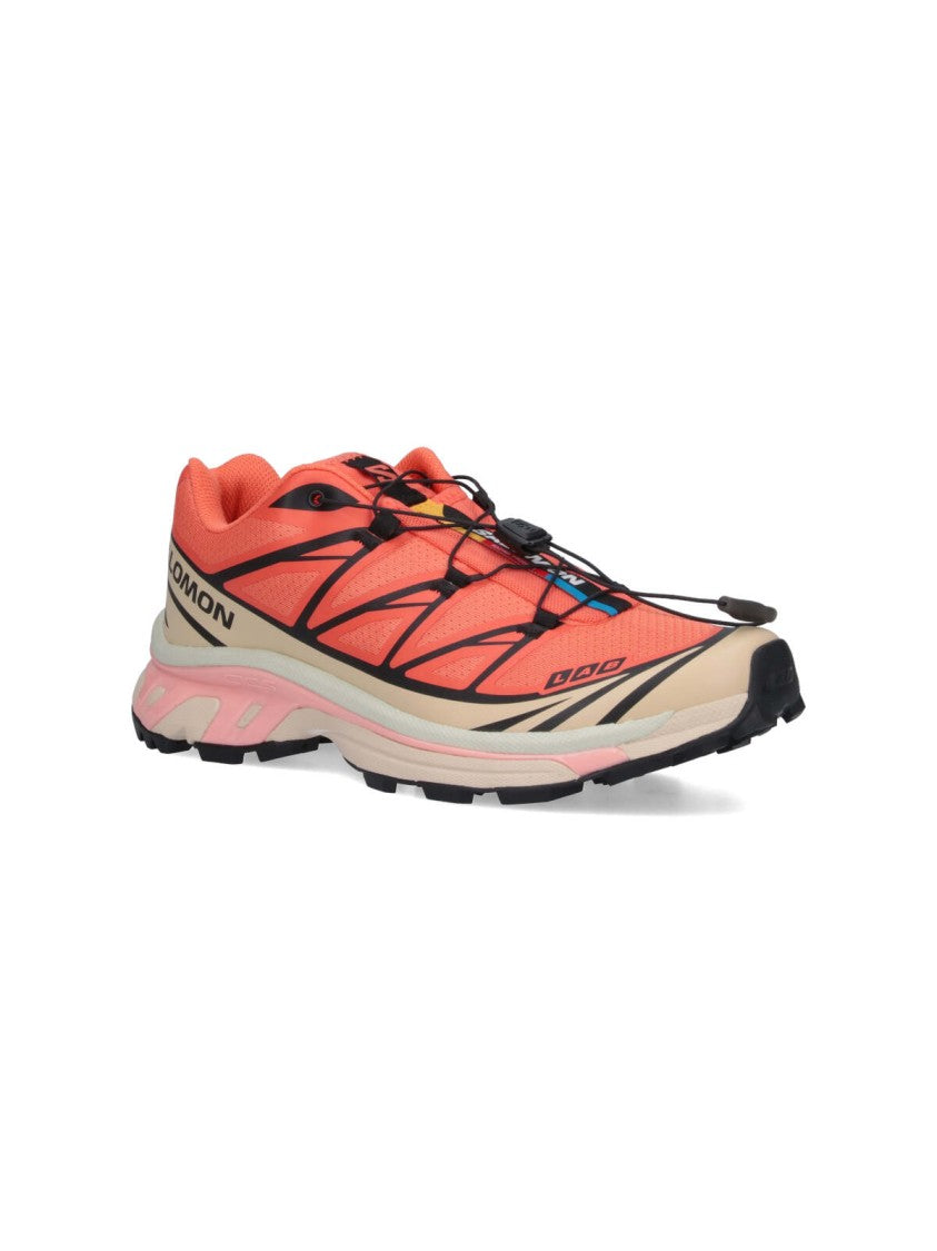Salomon Xt-6 Sneakers In Pink Fabric "Living Coral"