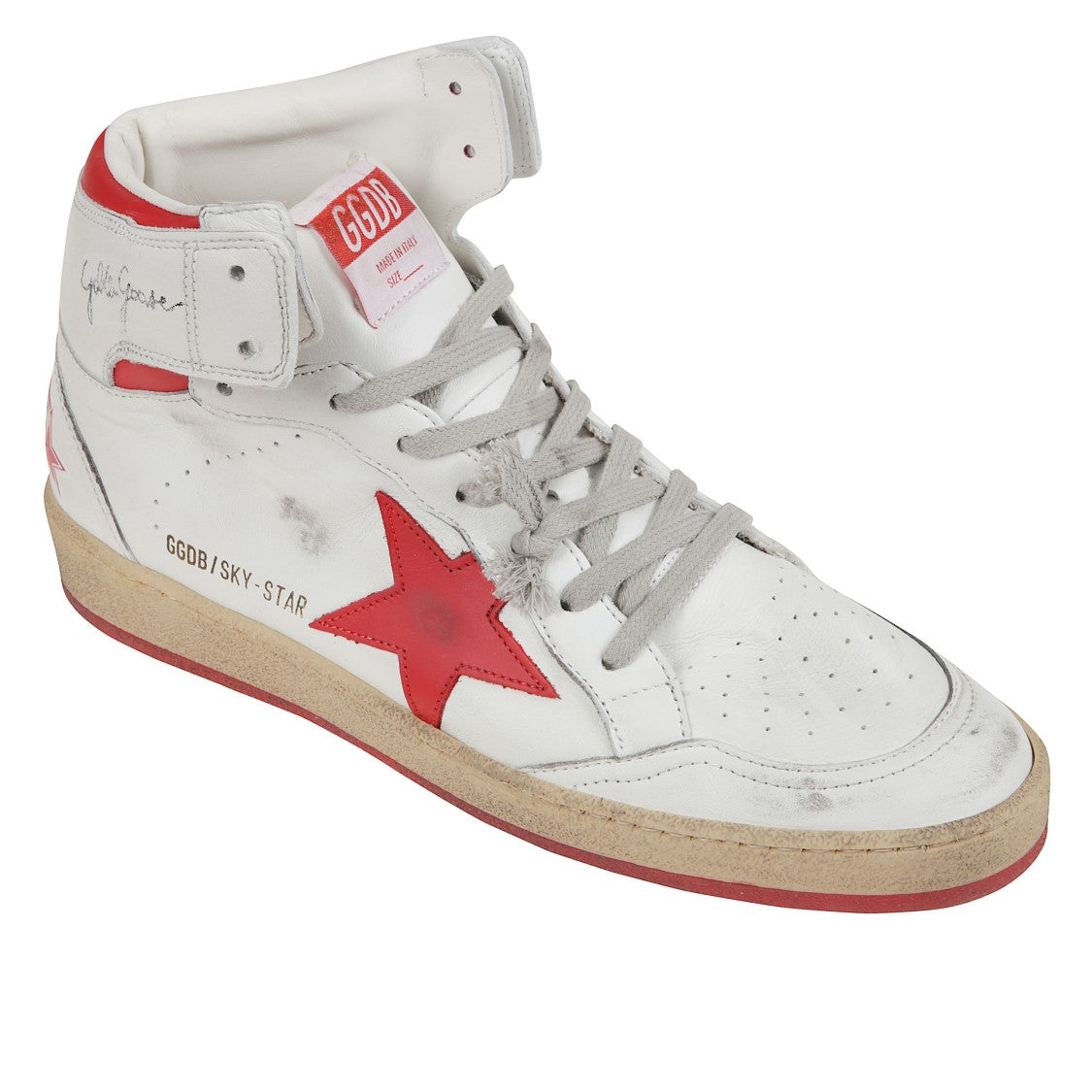 Golden Goose White And Red Nappa Sneakers