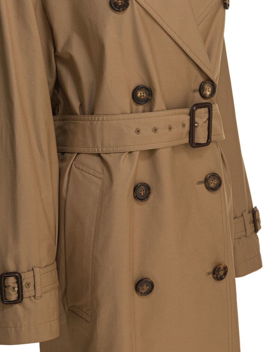 Max Mara Belted Brown Water-Resistant Trench Coat