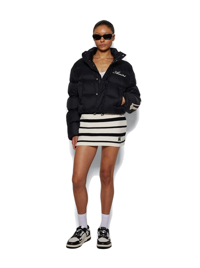 Amiri Bones Cropped Down Jacket Black
