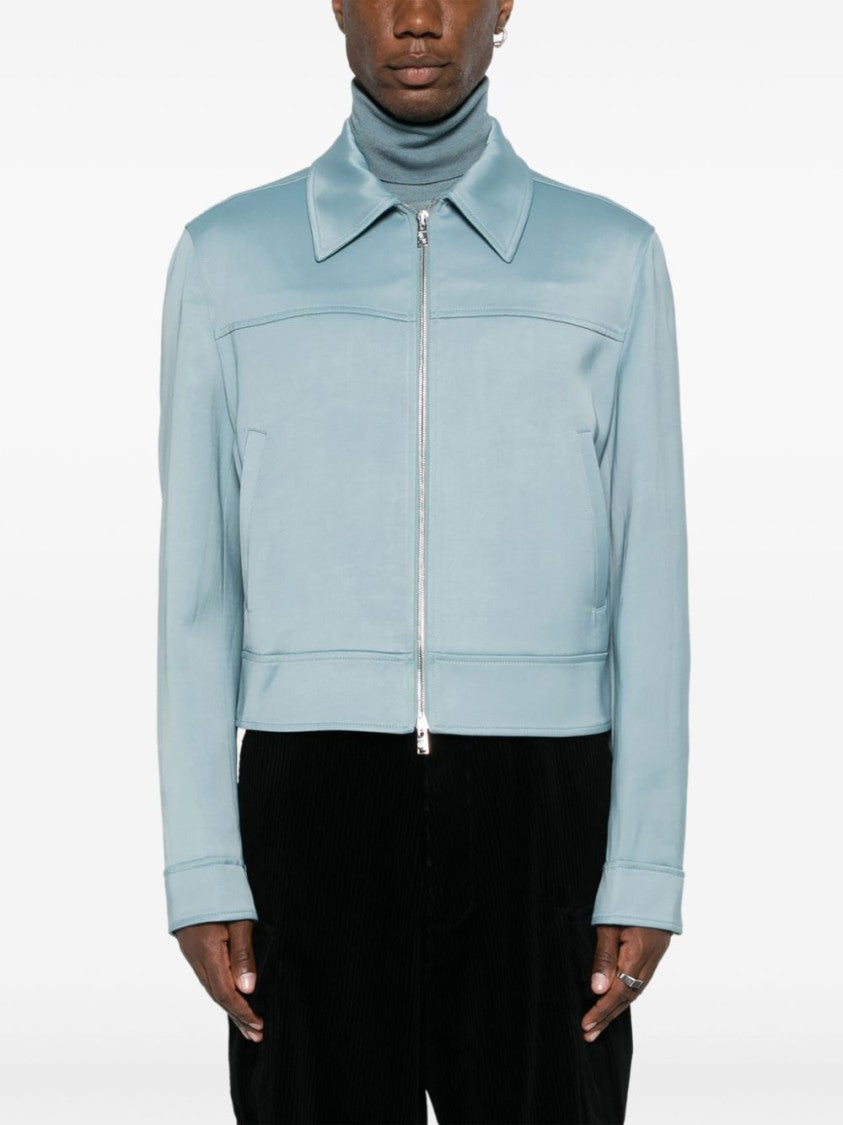 Lanvin Powder Blue Satin Jacket
