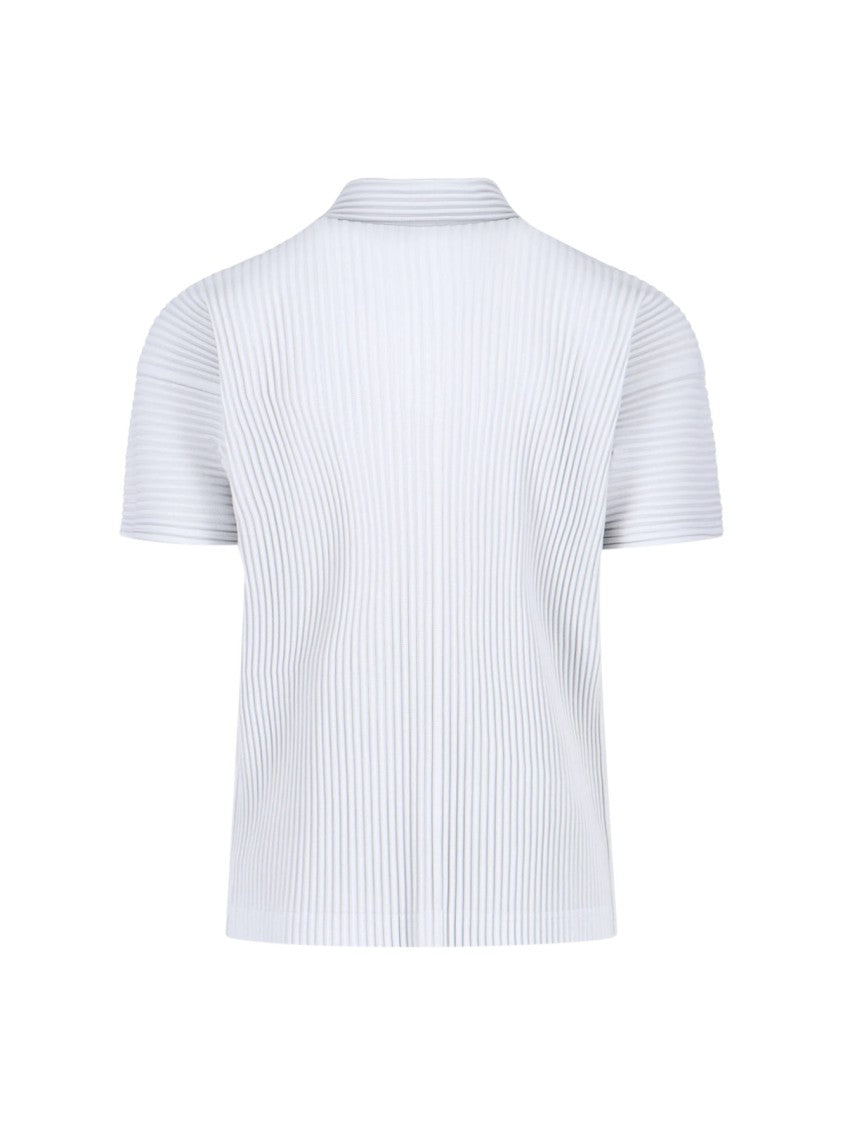 Homme Plissé Issey Miyake Pleated Short Sleeve Polo Shirt