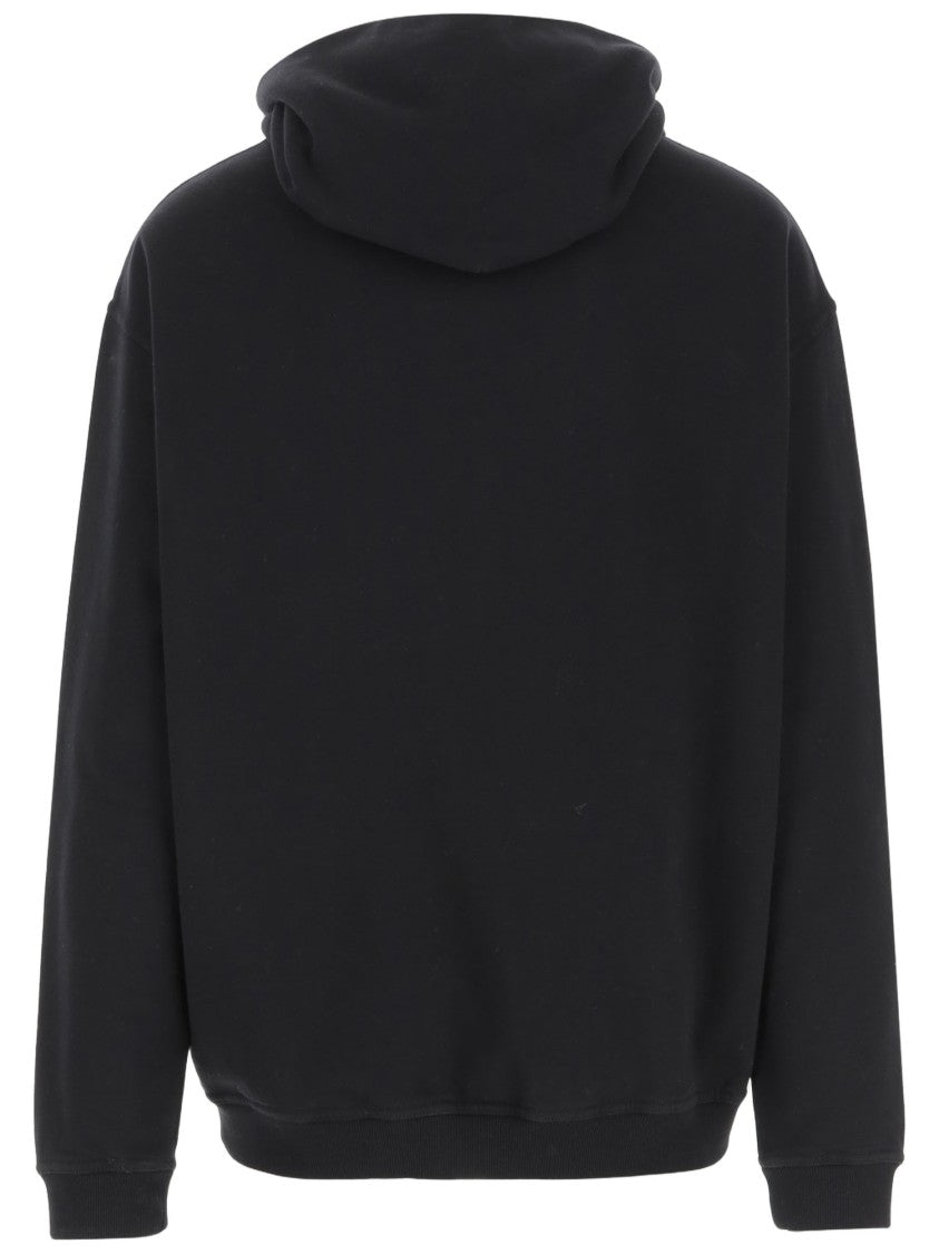 Maison Margiela Black Cotton Sweatshirt With Hood