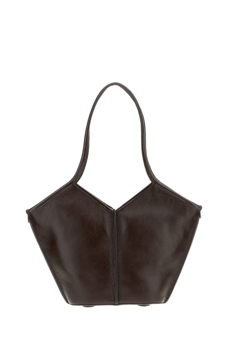 Hereu Brown Leather Calella S Tote Bag