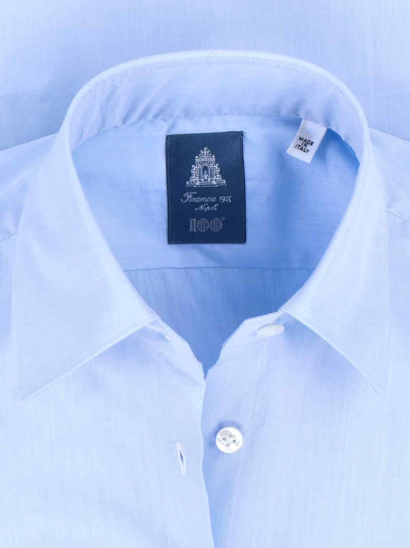 Finamore Classic Cotton Shirt – Light Blue