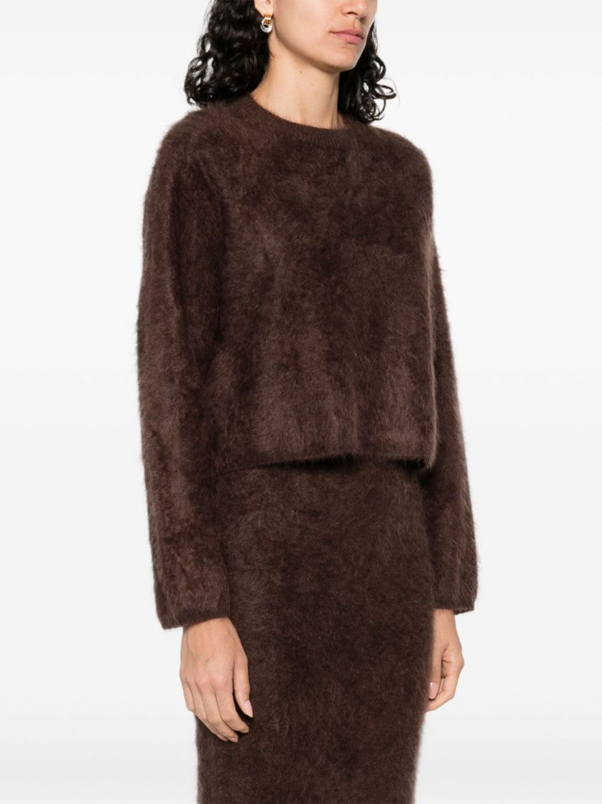 Soft Goat Cashmere Brushed Crewneck Sweater