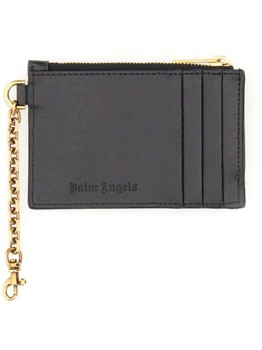 Palm Angels "Palm Beach" Card Holder With Chain