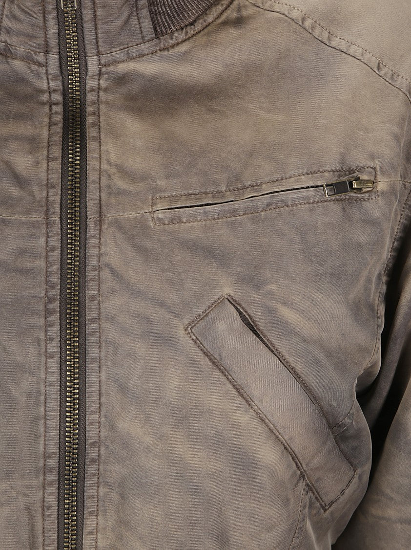 Knwls Washed Bomber Jacket With Corset Style Hem