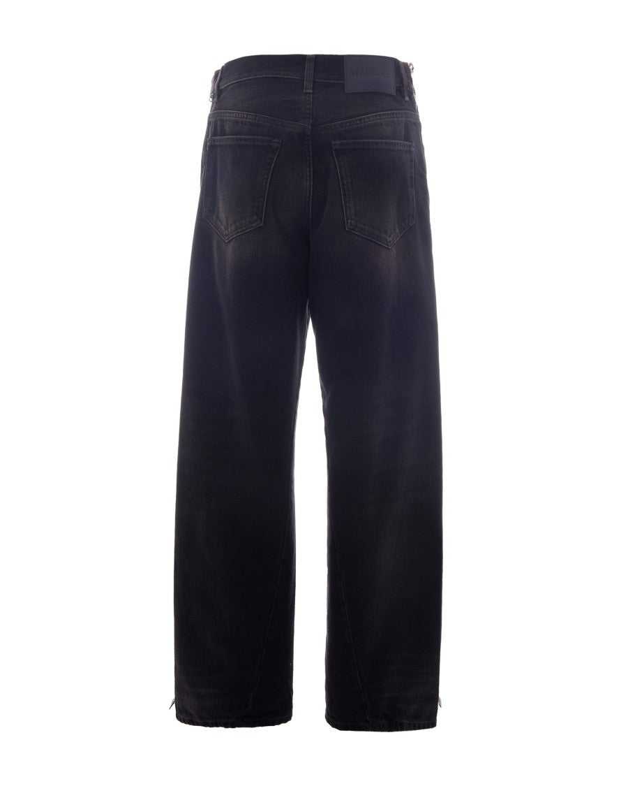 Haikure Straight-Leg Boyfriend Fit Jeans With Full-Length Side Zippers