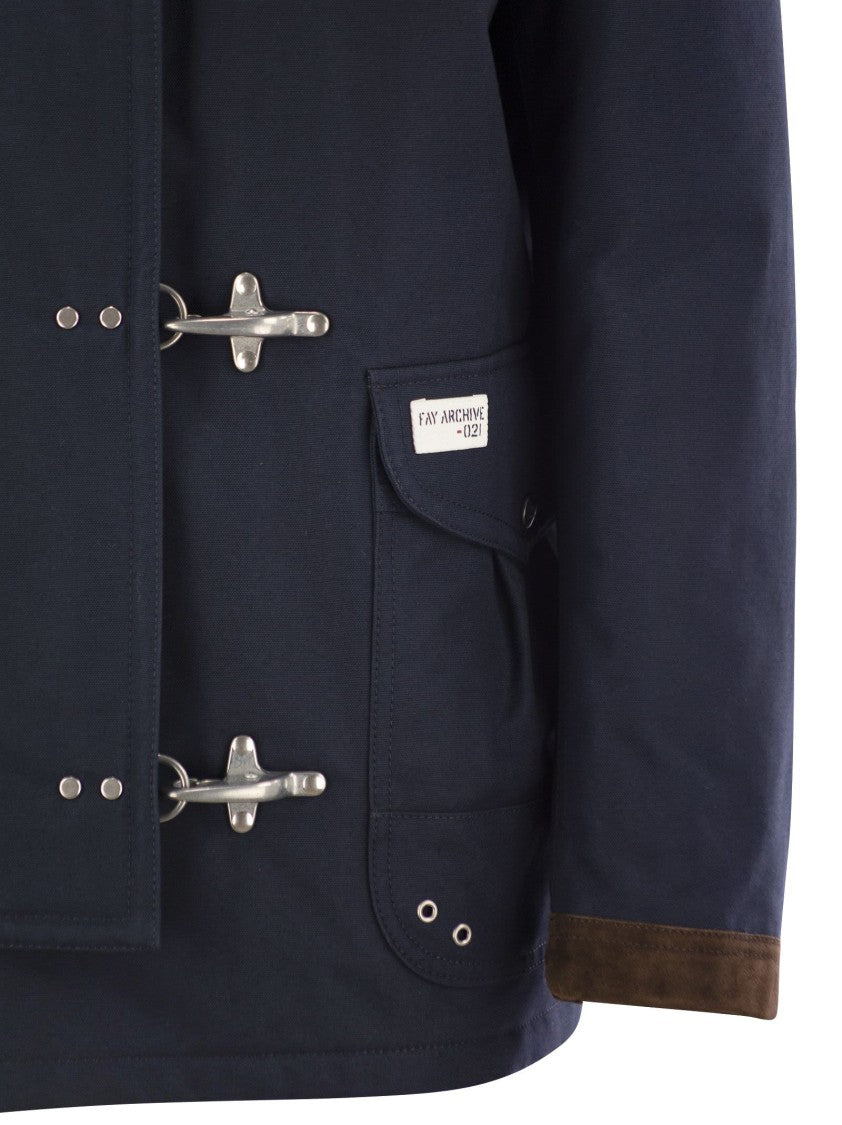 Fay 4 Canvas Hooks - Fay Archive Coat