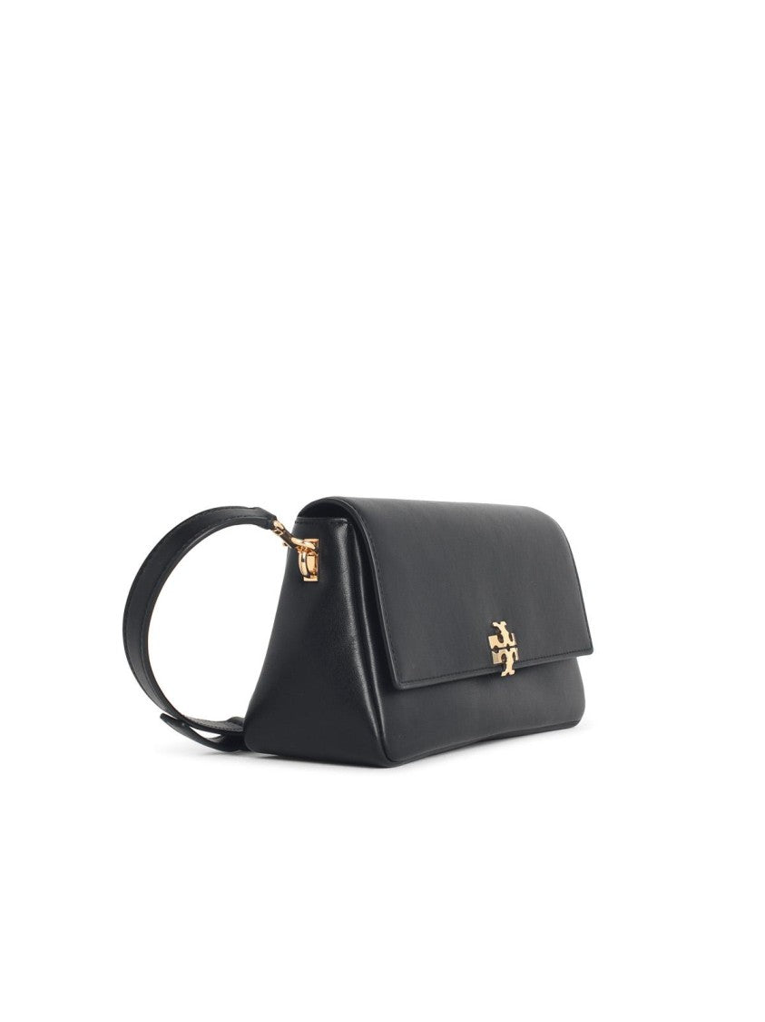 Tory Burch Small 'Charlie' Black Suede Shoulder Bag