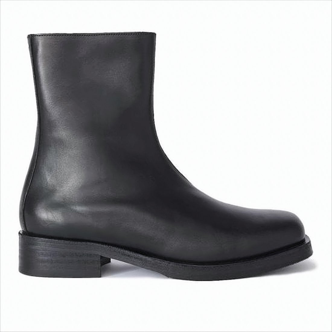 Our Legacy Polished Black Leather Ankle Boots