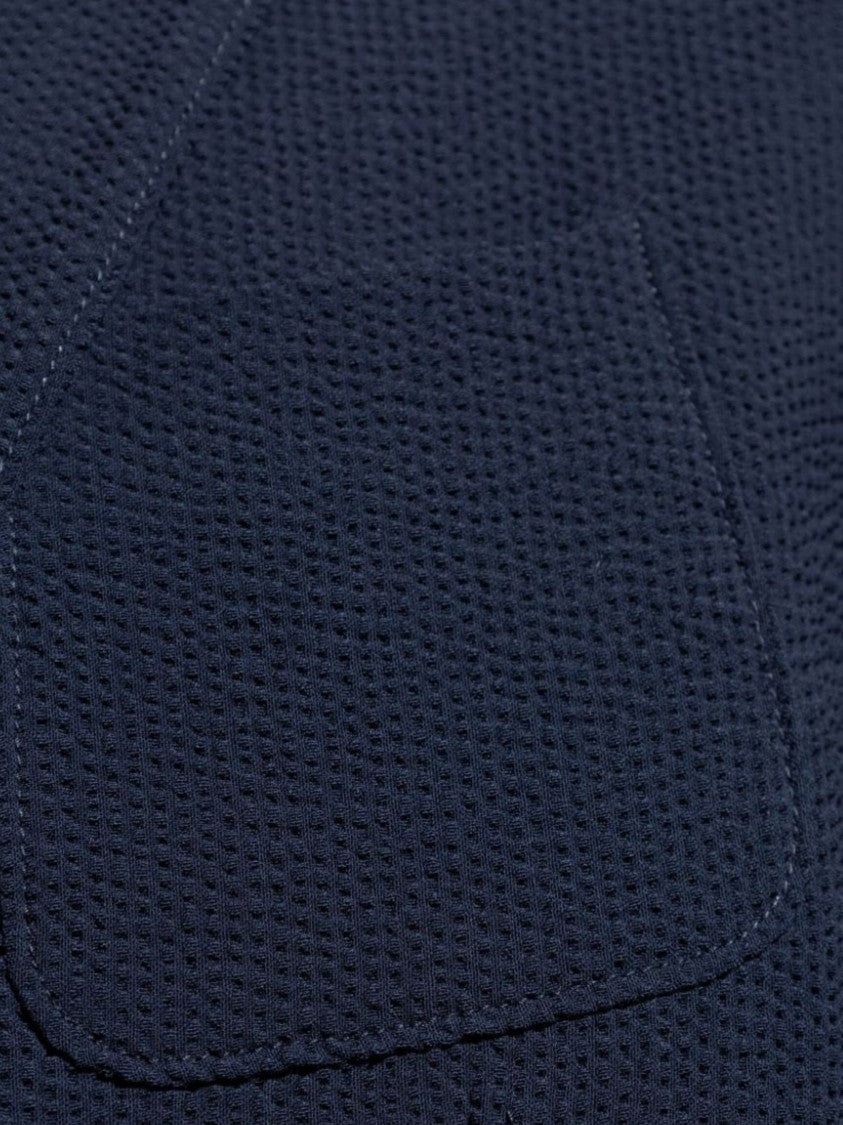 Giorgio Armani Textured Wool Patch Pocket Blazer