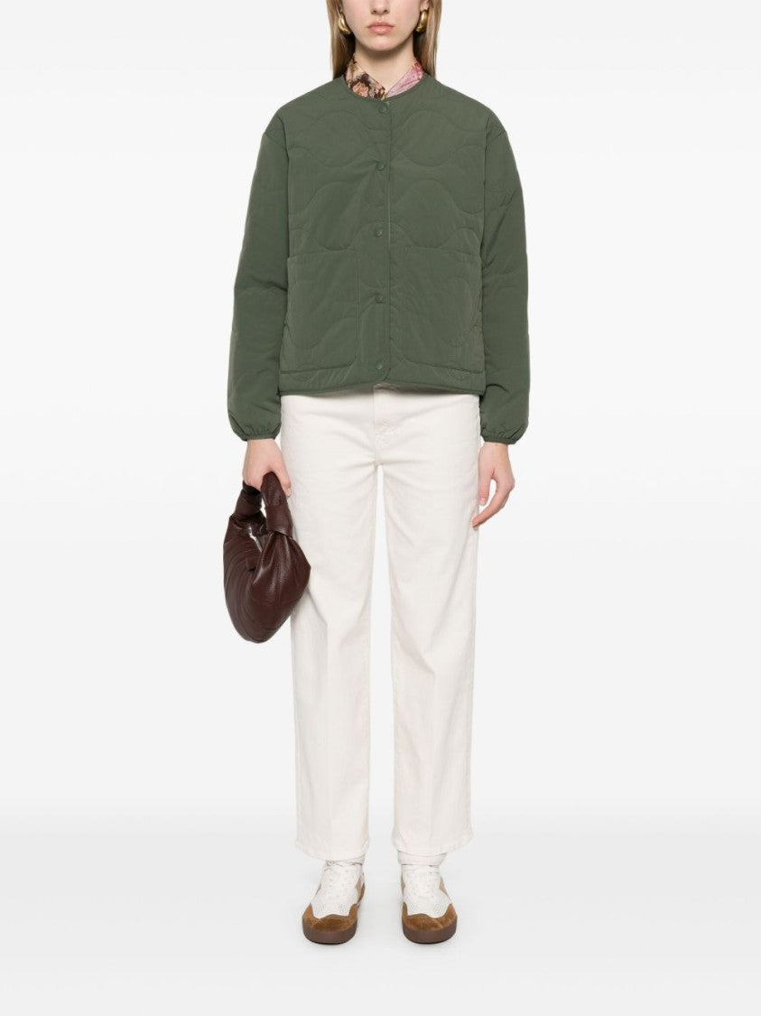 Save The Duck Quilted Green Jacket With Relaxed Silhouette